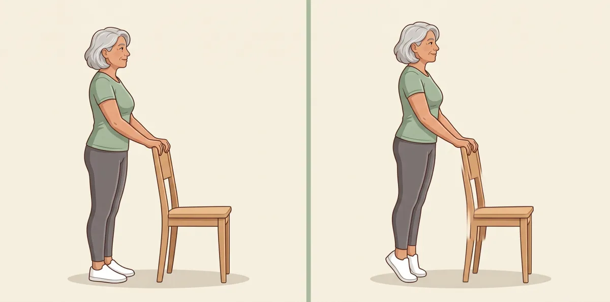 Balance exercises for seniors — an example before-and-after move
